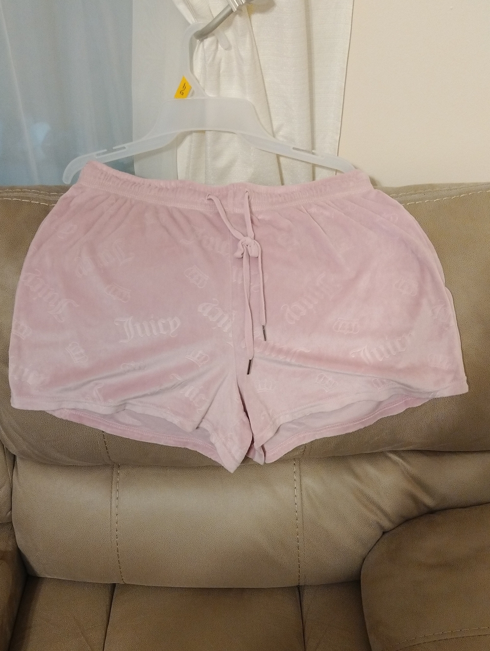 Juicy Couture Light Pink Velour Lounge Shorts
